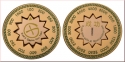 Cache Counter Coin Polished Gold